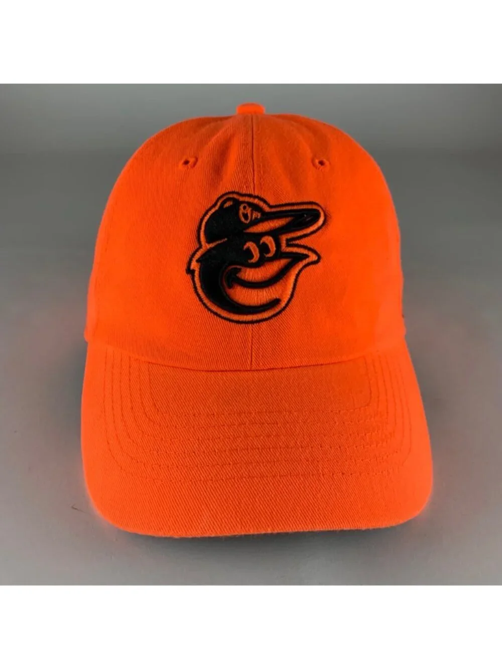 Baltimore Orioles MLB Womens Neon Orange 47 Brand Clean Up Relaxed Fit Hat
